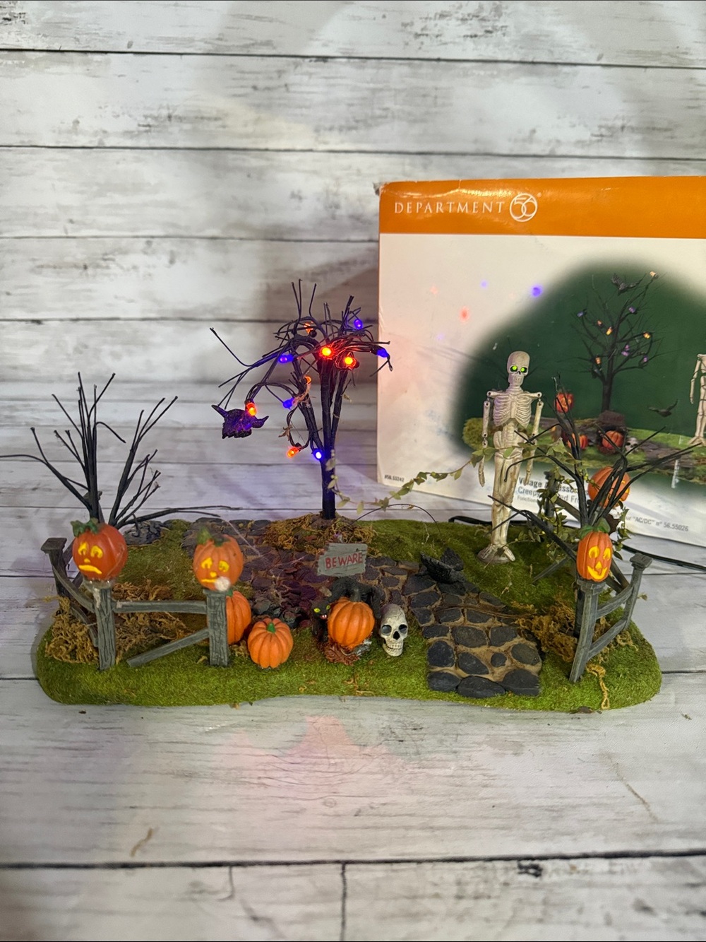 Department 56 Halloween Village Accessories Haunted Fiber Optic Backdrop 53075